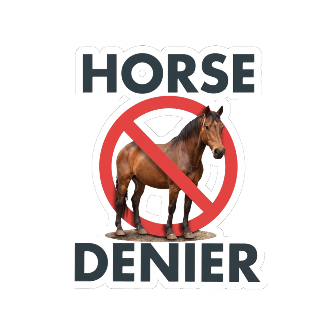 Stop Believing In Horses — Sticker