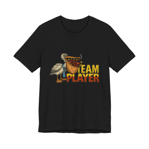 Team Player Smoking Pelican — Funny Corporate Burnout Tee — Black