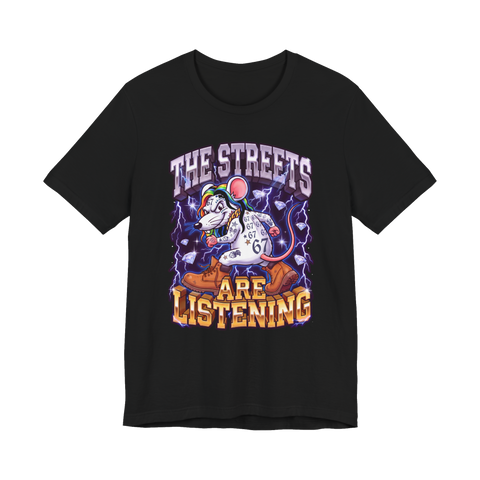The Streets Are Listening — Bootleg Ear Mouse Shirt — Black