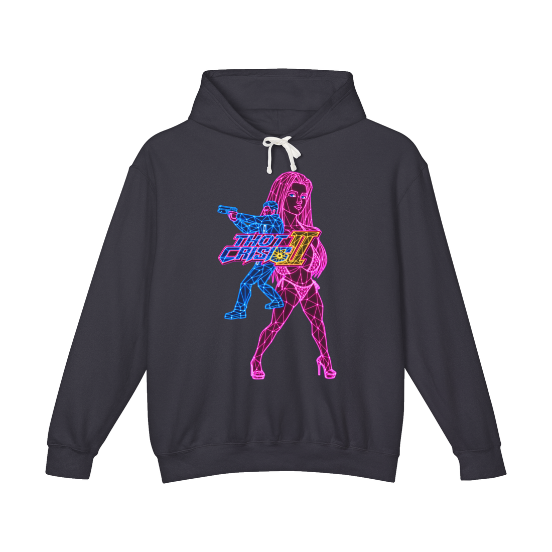 Thot Crisis II Hoodie — Funny Parody — Black