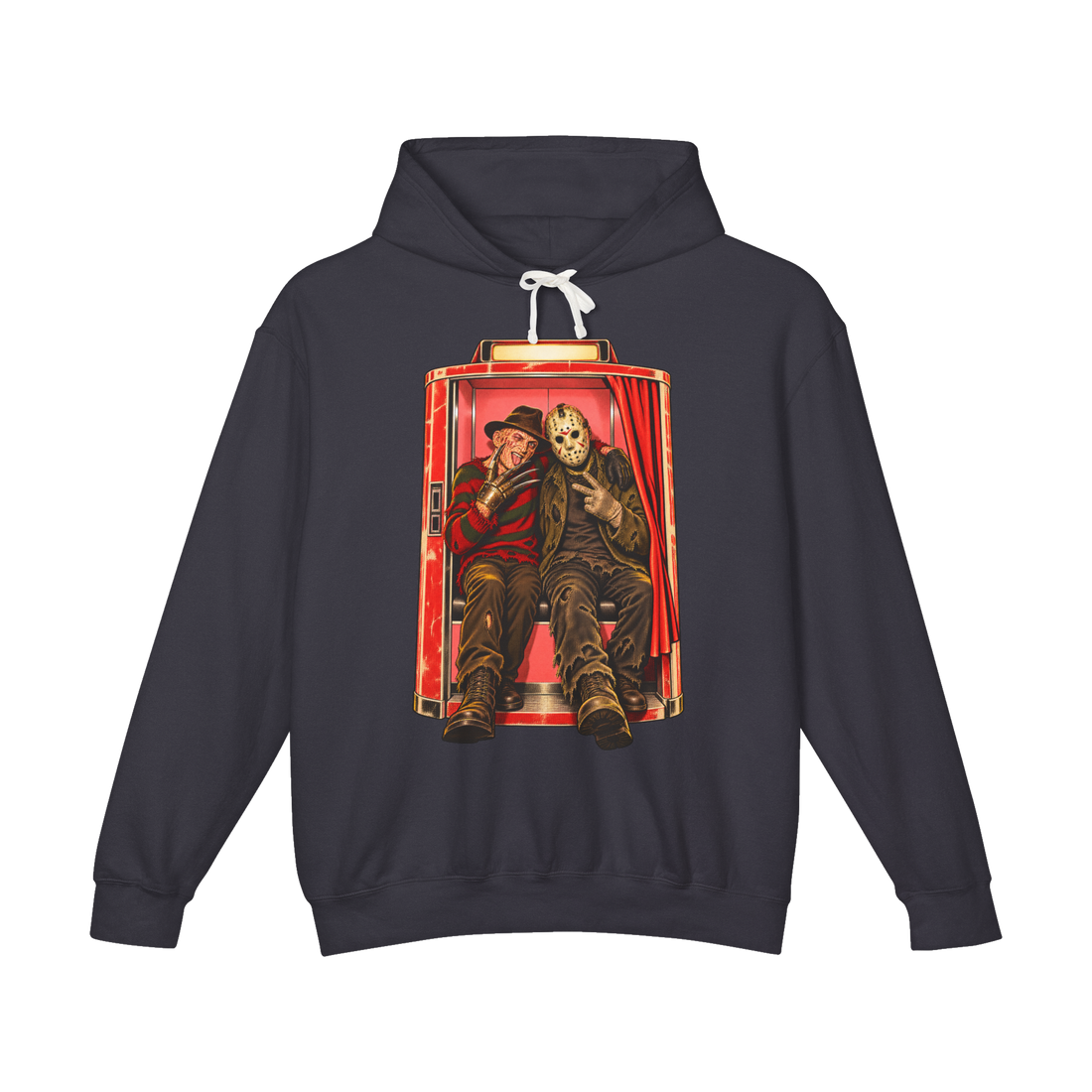 Trauma Bonding Hoodie — Funny Freddy Krueger Jason Voorhees Photobooth — Black