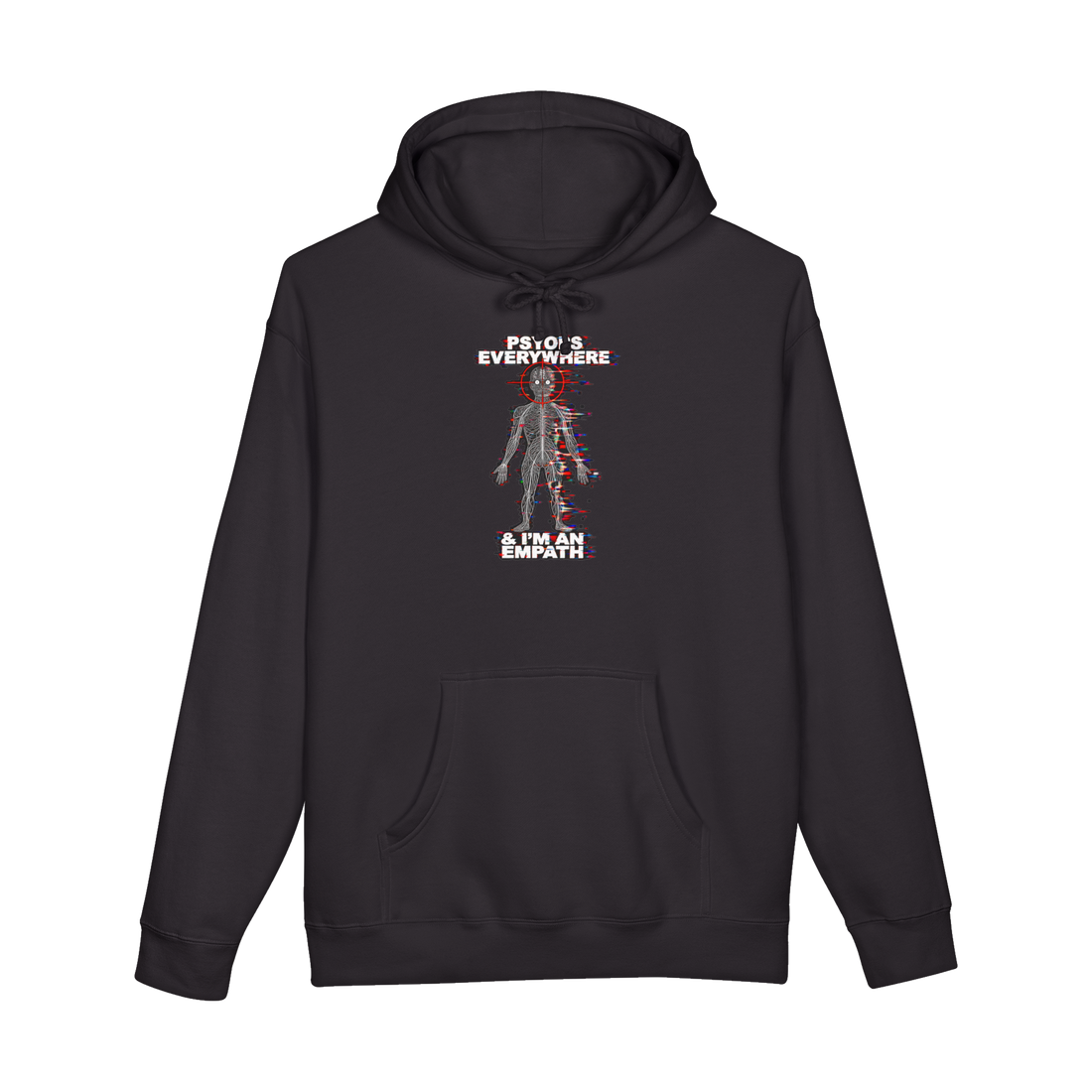 Weaponized Empathy Hoodie — Funny Psyops Everywhere Im an Empath — Black