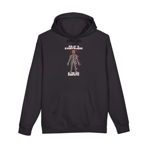 Weaponized Empathy Hoodie — Funny Psyops Everywhere Im an Empath — Black