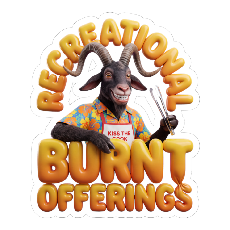 Weekend Burnt Offering — Funny BBQ Dad Sticker