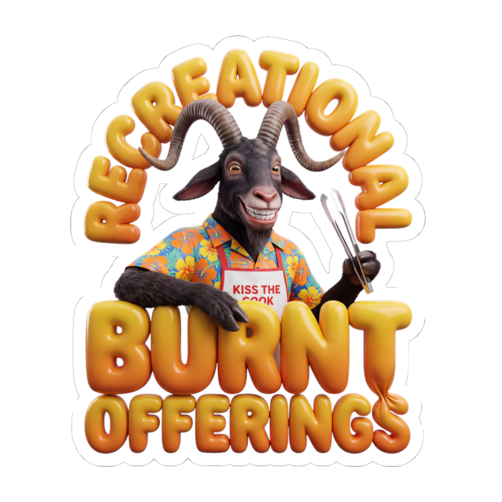 Weekend Burnt Offering — Funny BBQ Dad Sticker