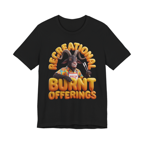 Weekend Burnt Offering — Funny BBQ Dad Shirt — Black