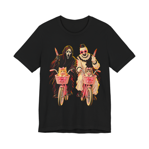 Wellness Pivot T-Shirt — Funny Ghostface Art the Clown — Black