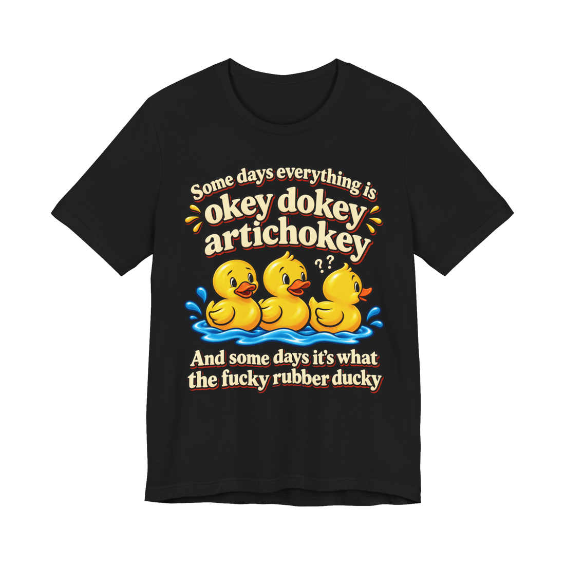 What The Ducky T-Shirt — Funny Cursed Rubber Duck — Black