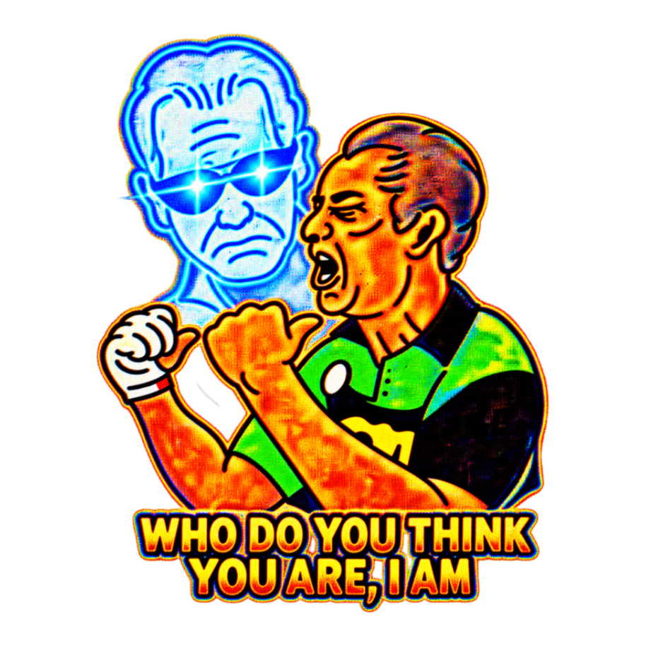 Who Do You Think You Are I Am Sticker — Joe Biden Dark Brandon Pete — White