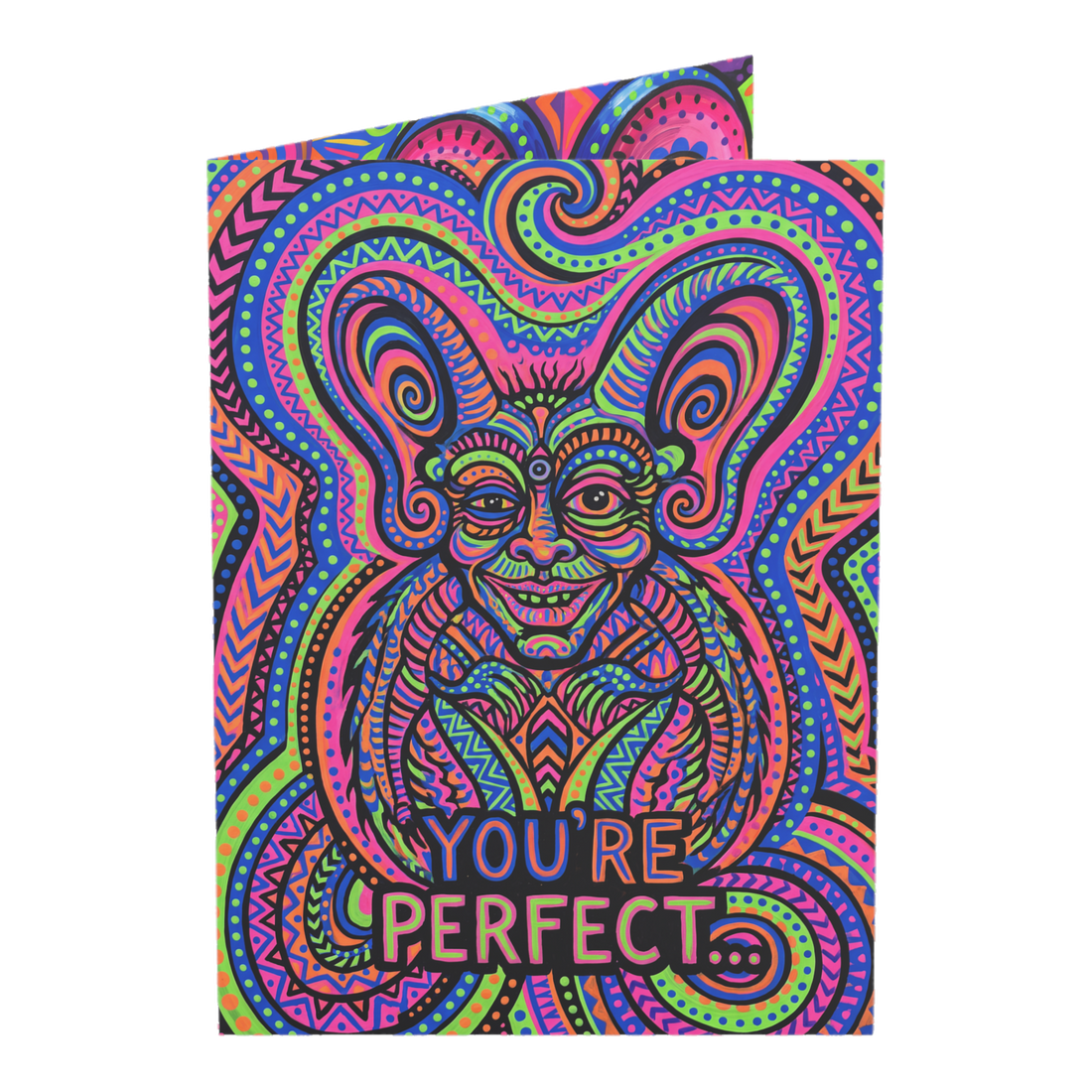 You're Perfect... A Perfect Idiot Funny Novelty Greeting Card — 3.5" x 4.9" (Vertical) / Coated (both sides) / 1 pc