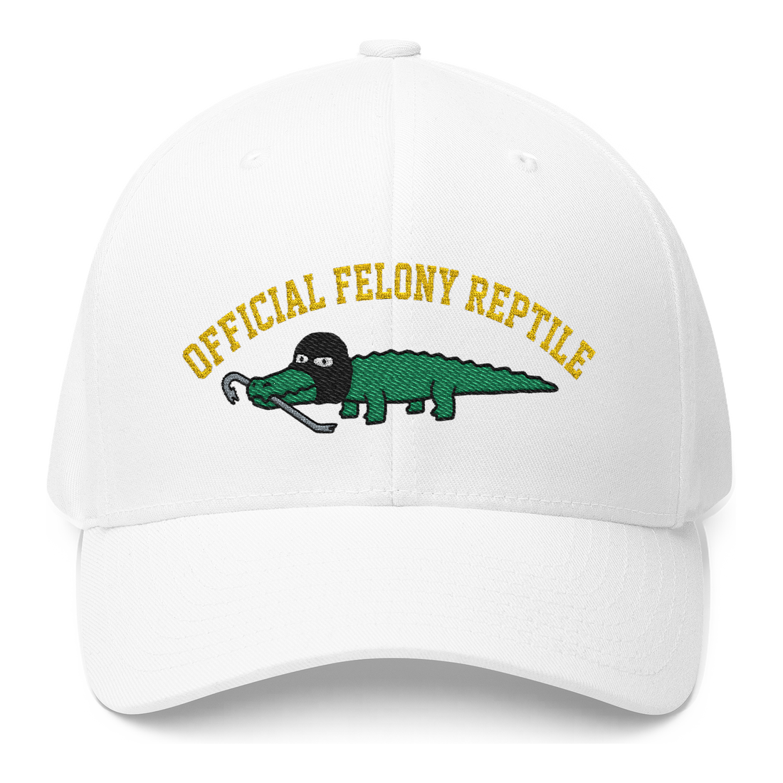 Number One Luxury Reptile Crime - Parody Alligator Hat — White