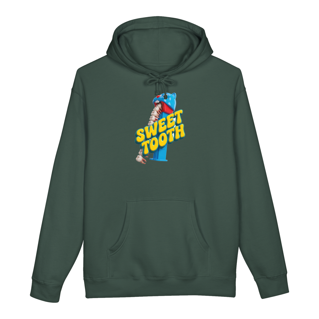 Pocket Molars — Creepy Tooth Dispenser Hoodie — Alpine Green