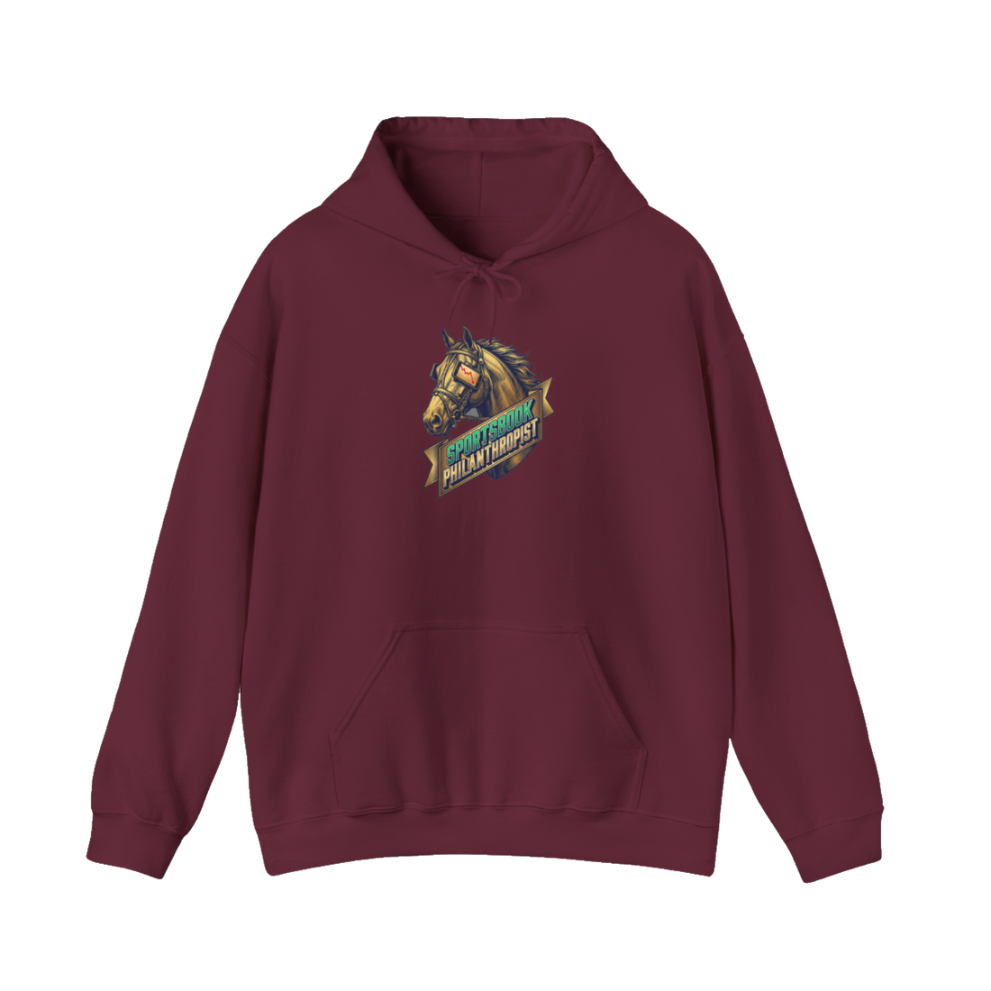 Sportsbook Philanthropist Hoodie - Funny Sports Betting Gift — Maroon