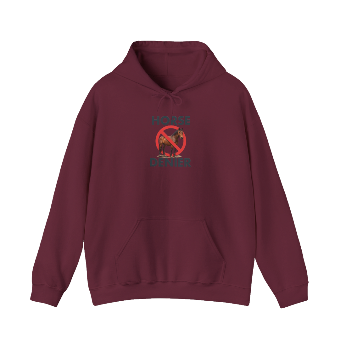 Stop Believing In Horses — Hoodie — Maroon