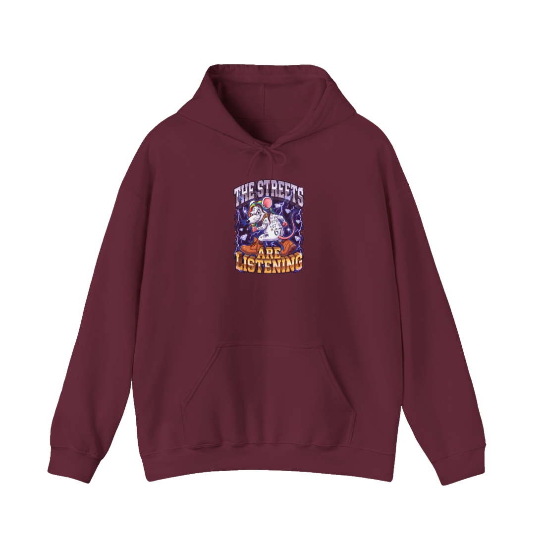 The Streets Are Listening — Hoodie — Maroon