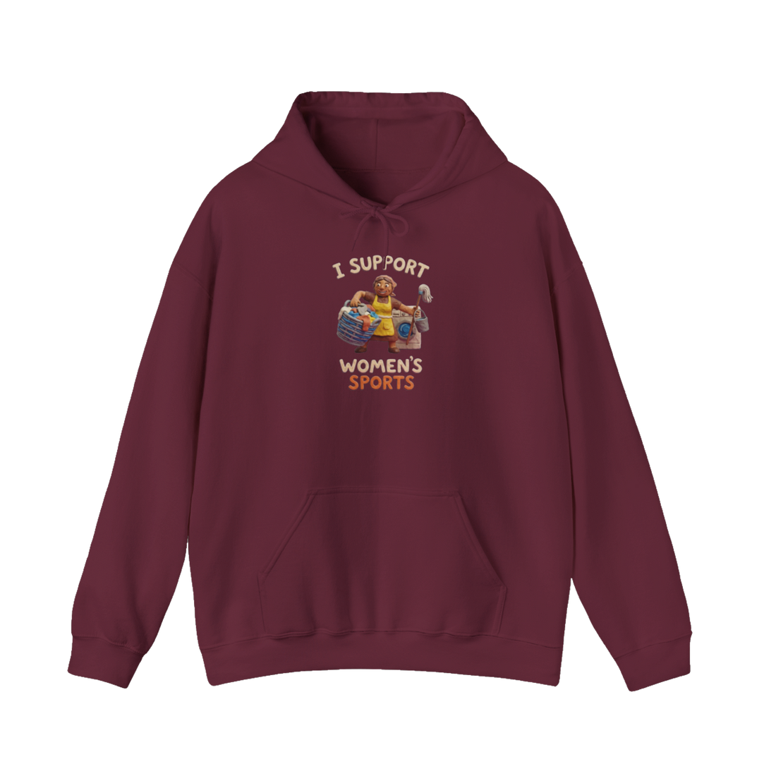 Unpaid Domestic Decathlon — Hoodie — Maroon