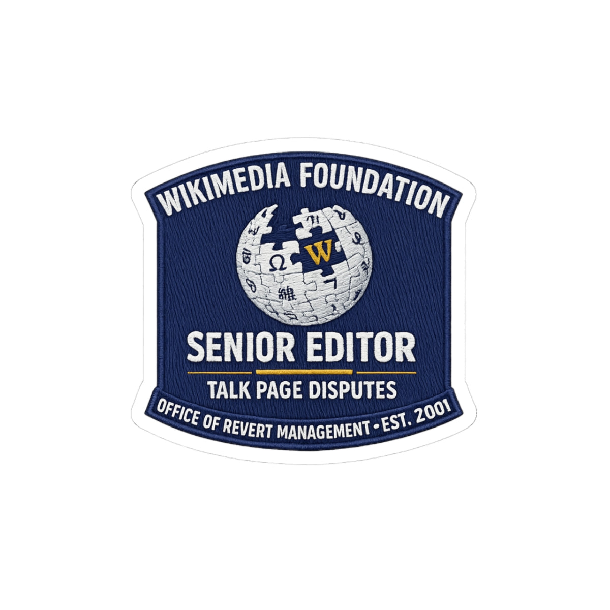 SENIOR EDITOR, TALK PAGE DISPUTES — Official Credentialed Cap