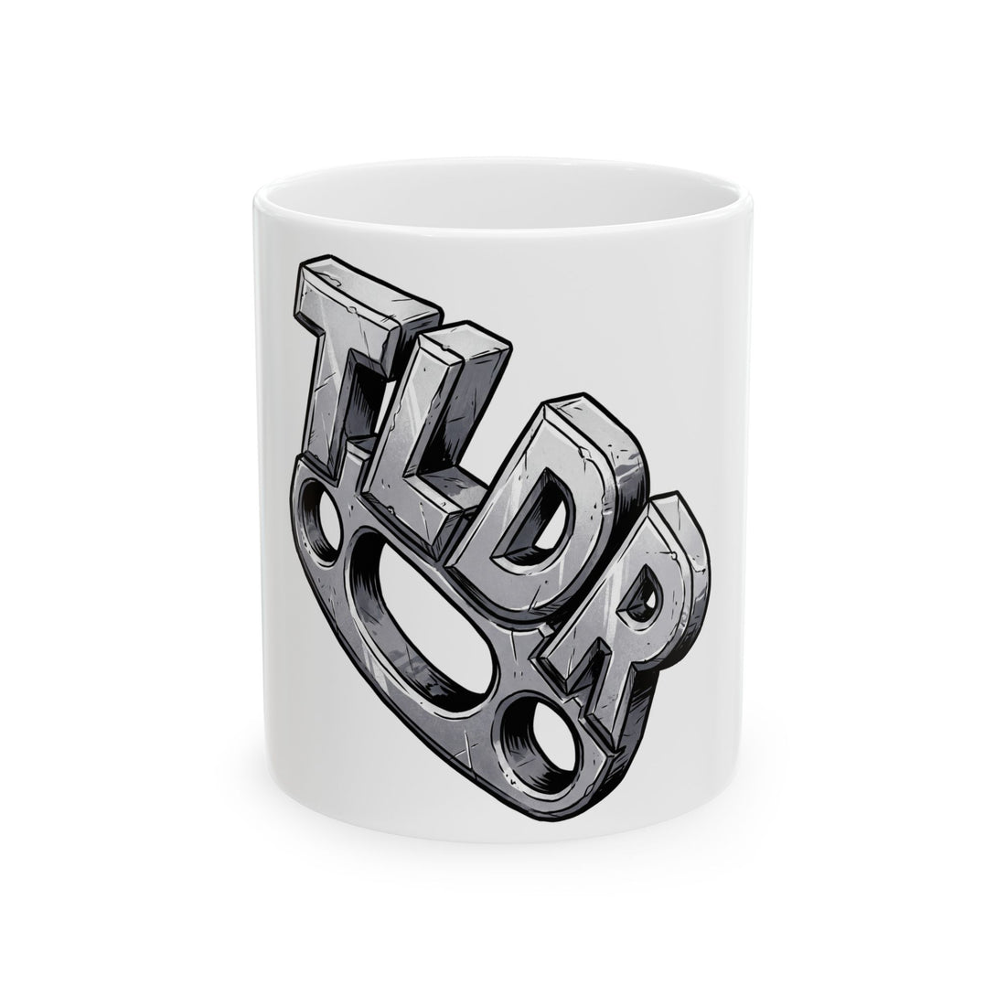 White mug with the TLDR Argument Settler design, perfect for ignoring long-winded conversations.