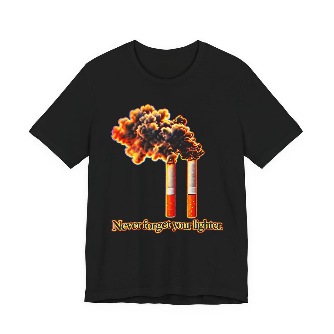 Never Forget Your Lighter T-Shirt — Twin Towers Lighter Dark Humor
