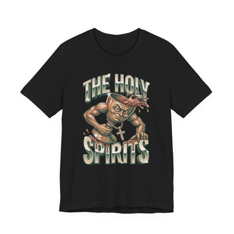 Graphic of a chalice with text reading 100 Proof Holy Spirit