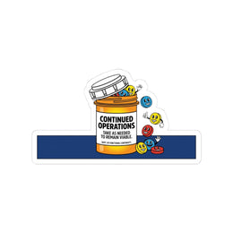 Continued Operations Prescription Sticker — Funny Corporate Decal