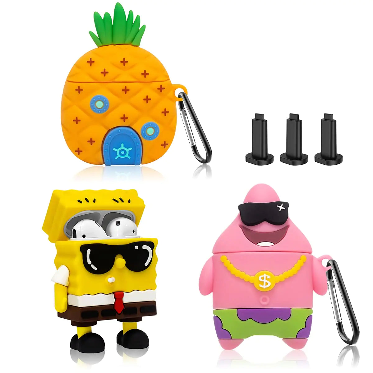 Under the Influence – 3-Pack Bikini Bottom AirPods Case Set for Adults Who Peaked at Nickelodeon