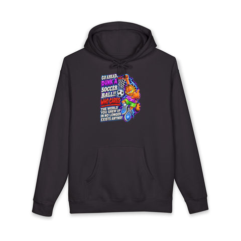Nihilist Cat Soccer Dunk Hoodie — Garfield Nihilism Existential Dread