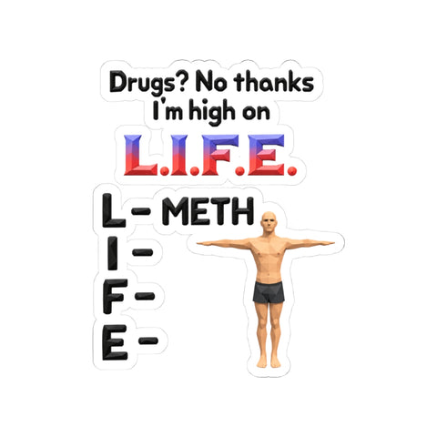 L Is For Meth Sticker — High on Life Meme Low Poly T