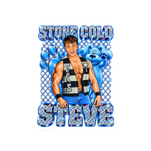 Stone Cold Steve Sticker — Blues Clues 90S Nostalgia Wrestling Bootleg