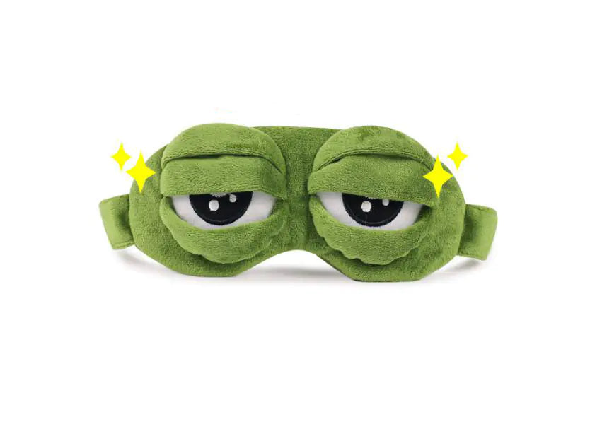 Sad Frog Sleep Mask – Existential Nap Edition