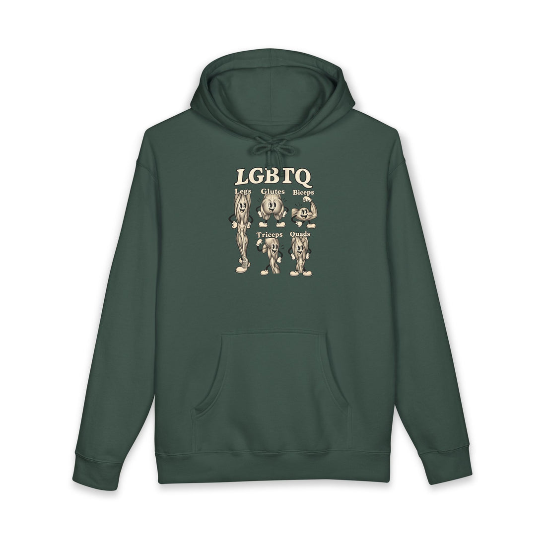 LGBTQ Workout Routine Hoodie — Gym Acronym Fitness Leg Day Parody