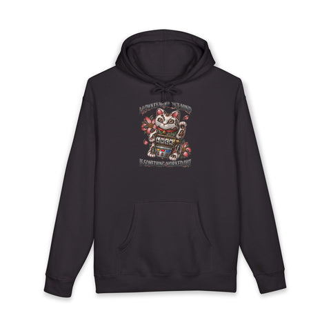 Lowkey Lucky Cat Hoodie — Maneki Neko Slot Machine Cybernetic Gambling