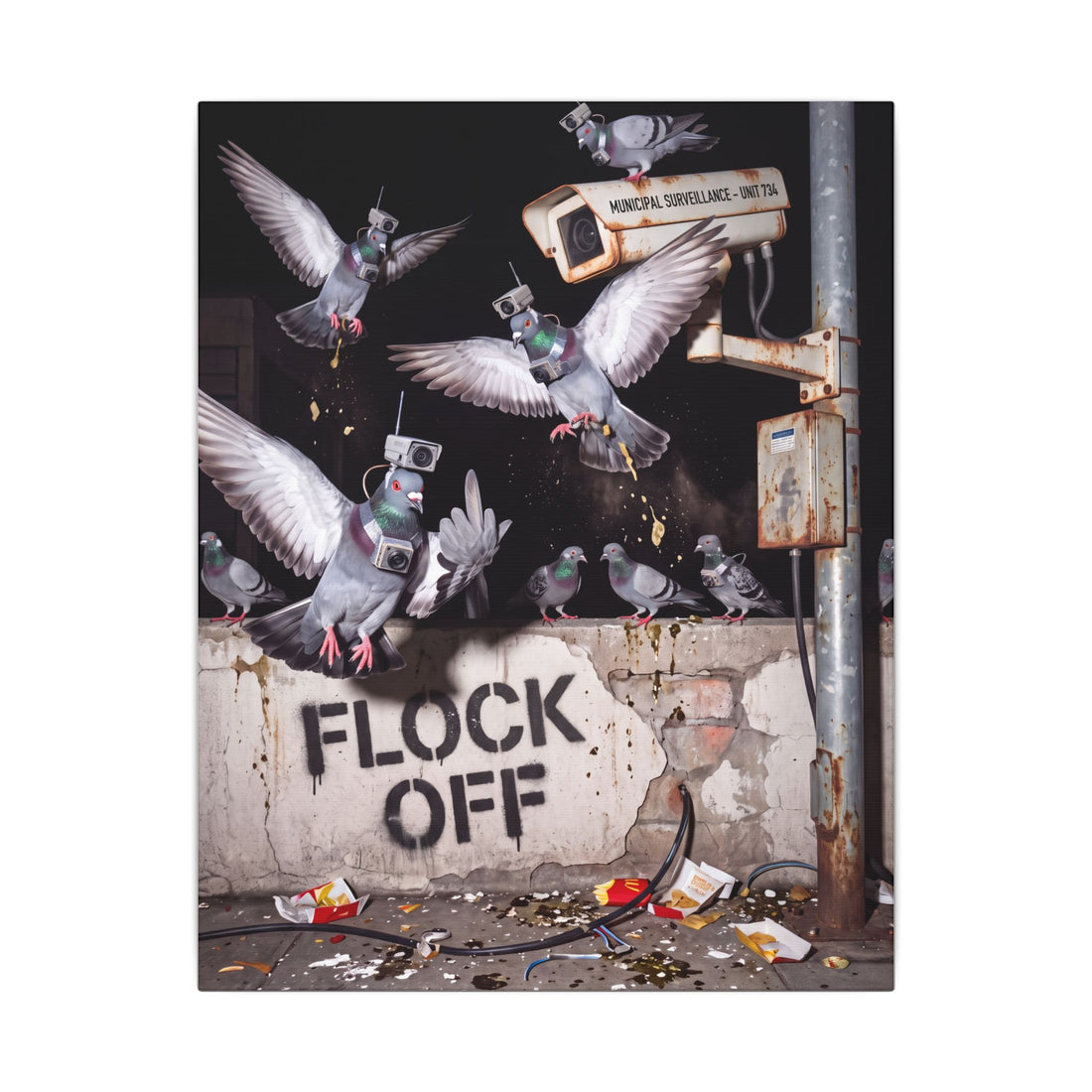 Flock Off — Canvas