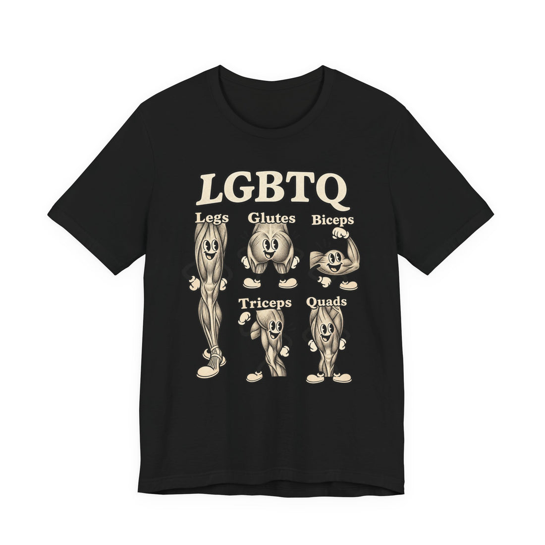 LGBTQ Workout Routine T-Shirt — Gym Acronym Fitness Leg Day Parody