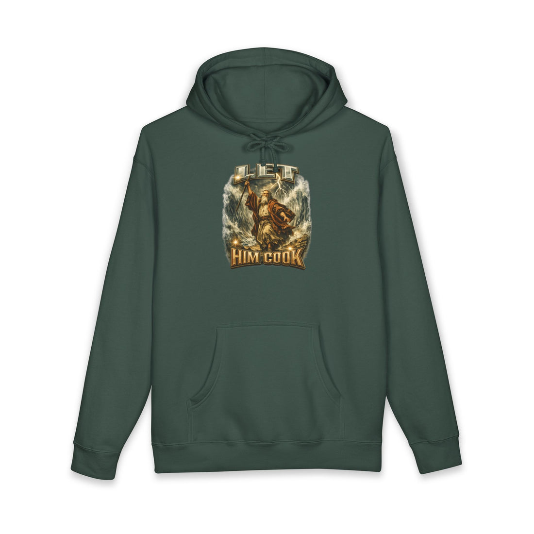 Let Him Cook Moses Hoodie — Bootleg Rap 90S Aesthetic Exodus Red Sea