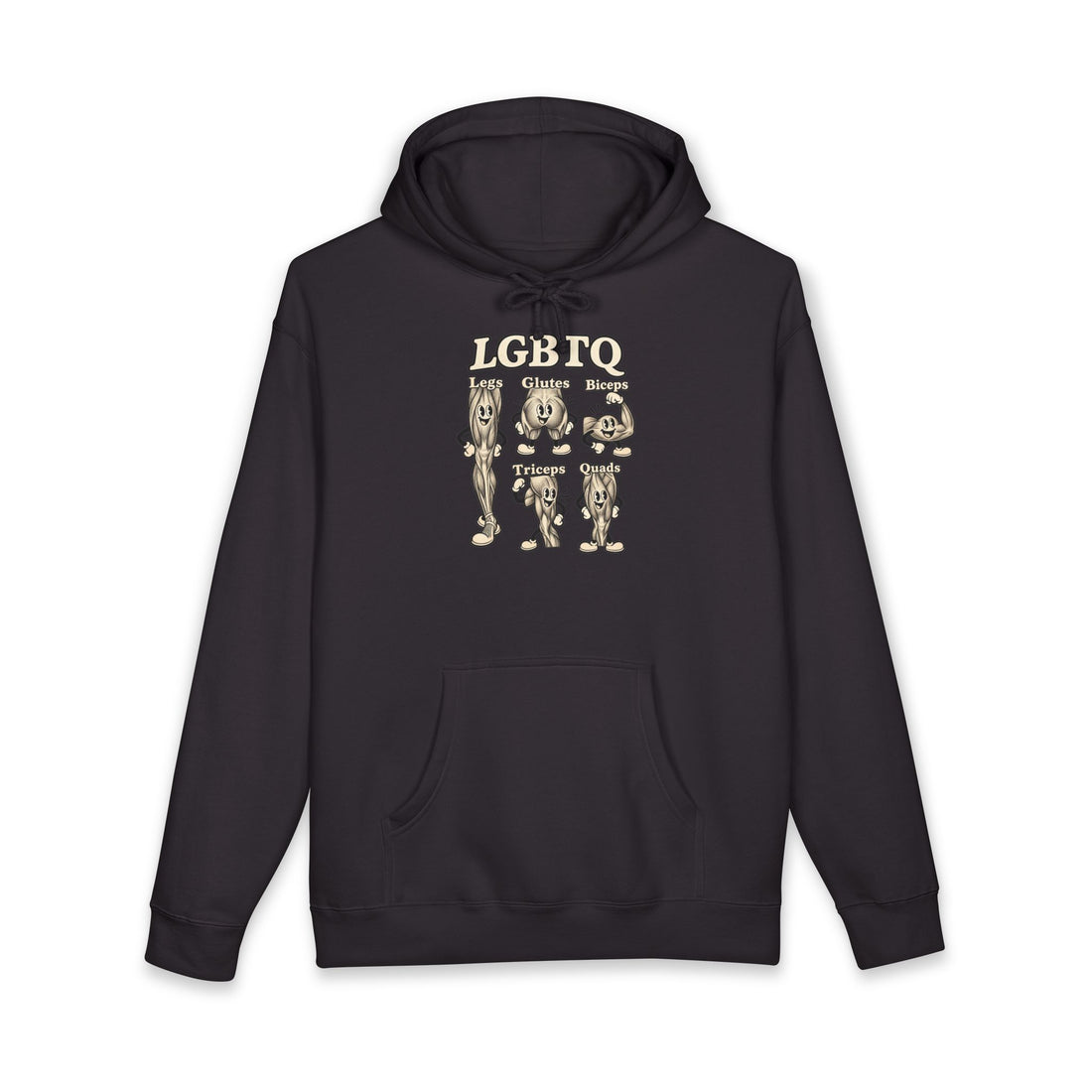 LGBTQ Workout Routine Hoodie — Gym Acronym Fitness Leg Day Parody