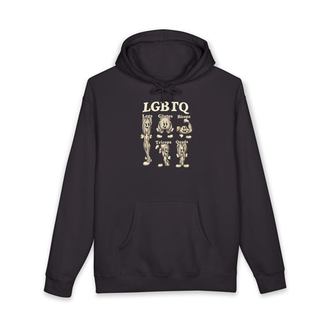 LGBTQ Workout Routine Hoodie — Gym Acronym Fitness Leg Day Parody