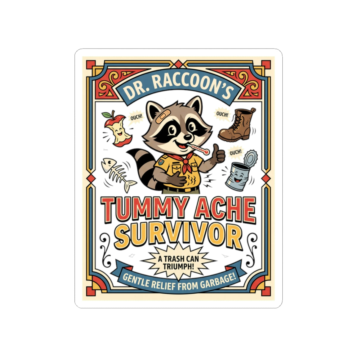 Tummy Ache Survivor — Sticker