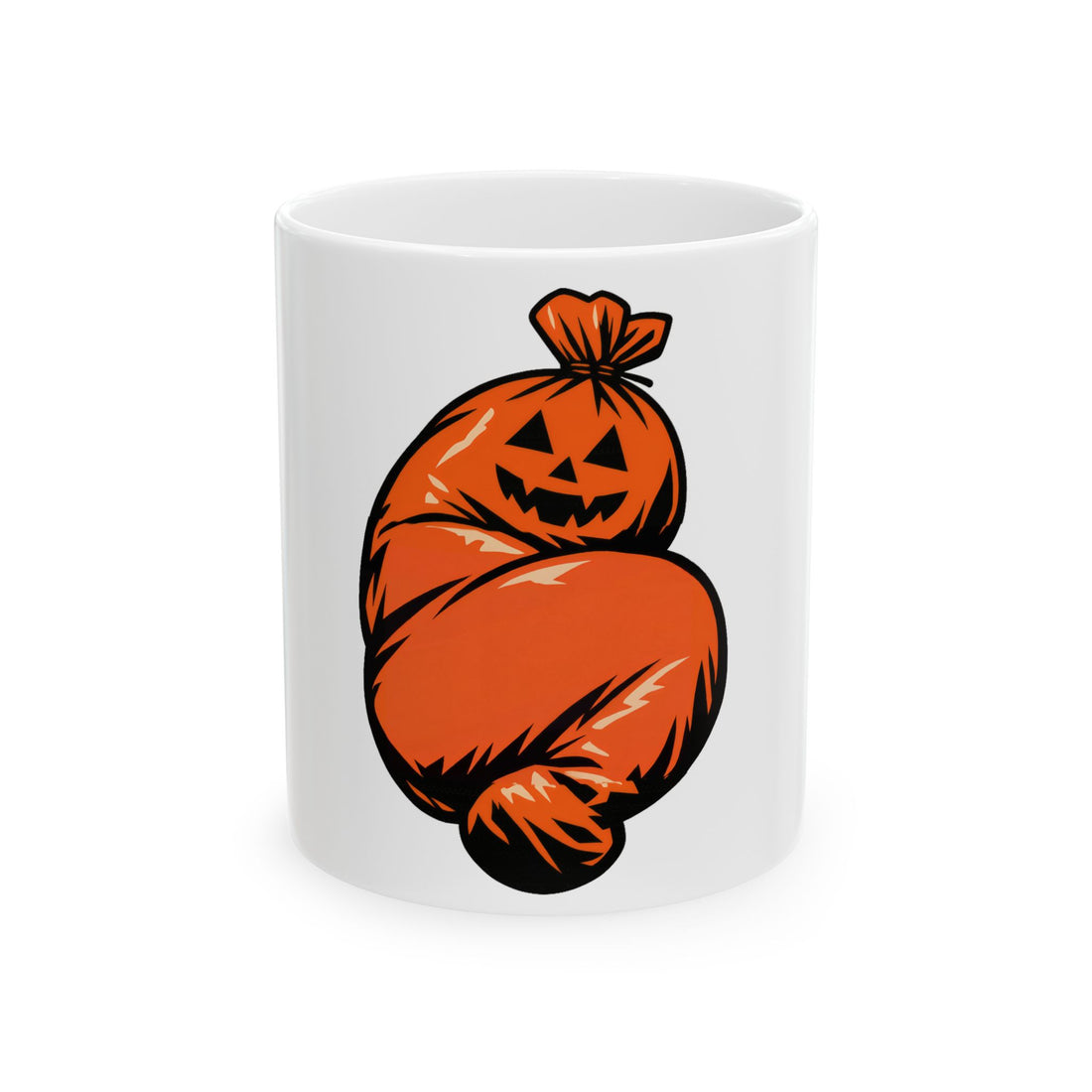 Festive Yard Waste Mug — Spooky Season Opens Autumn True Crime Suburbs