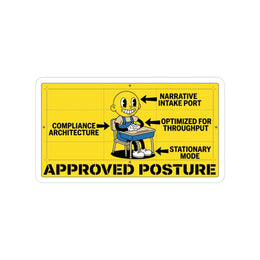 CORRECT SEATING POSTURE FOR RE-EDUCATION — Sticker
