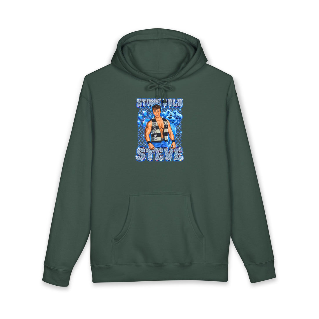 Stone Cold Steve Hoodie — Blues Clues 90S Nostalgia Wrestling Bootleg