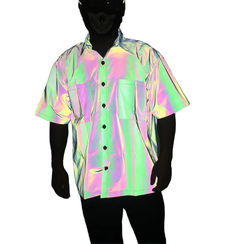 The Shirt That Sees God First – Reflective Button-Up