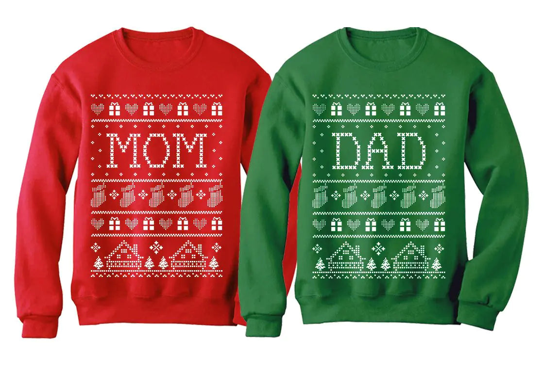 Couples Ugly Christmas Sweatshirts – His & Hers “Holiday Regret” Matching Set
