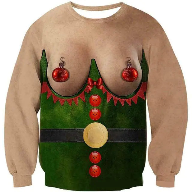 Cursed Christmas Sweater – Holiday Fever Dream Edition