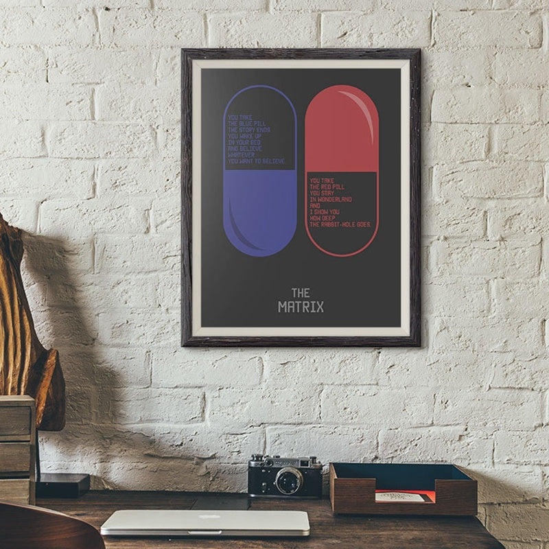 Matrix Red & Blue Pill Poster