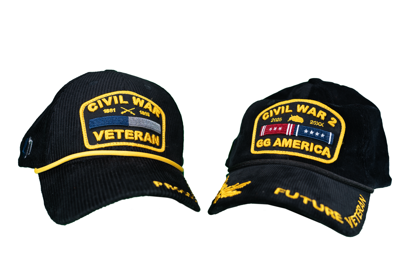 Two Wars, Zero Service – Civil War I & II Hat Bundle