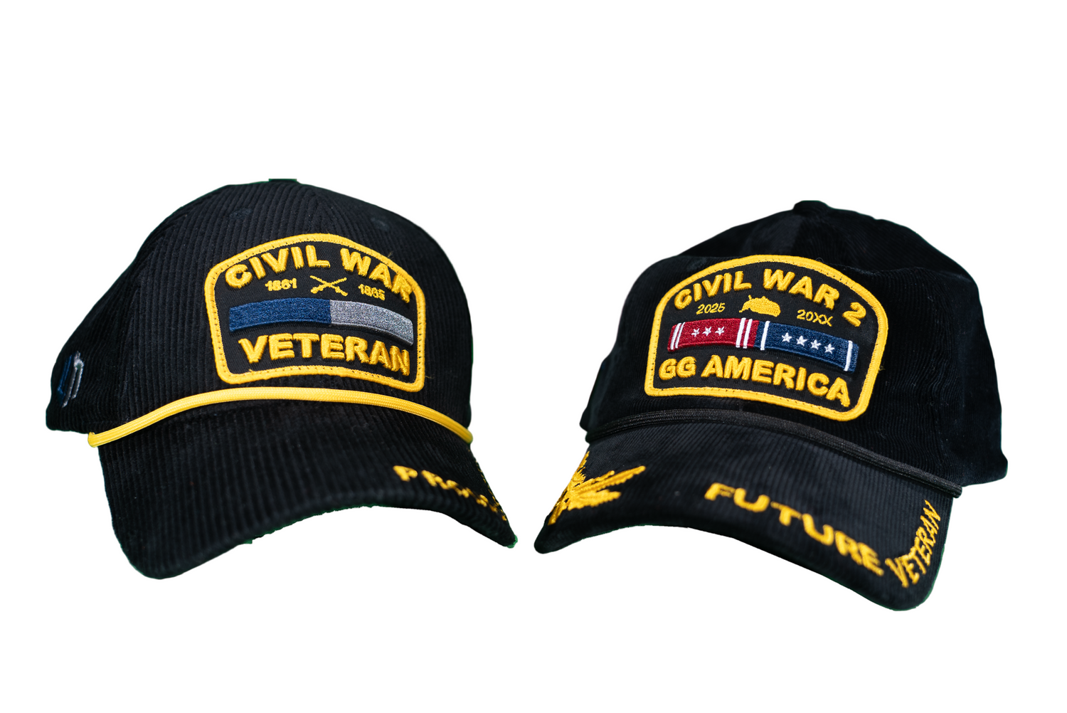Two Wars, Zero Service – Civil War I & II Hat Bundle