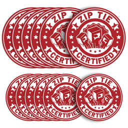 Zip Tie Certified Stickers – For When Duct Tape Was Too Classy