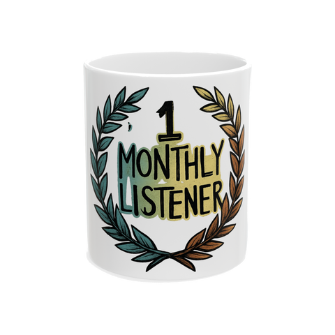 1 Monthly Listener Mug - Funny Indie Artist Coffee Cup