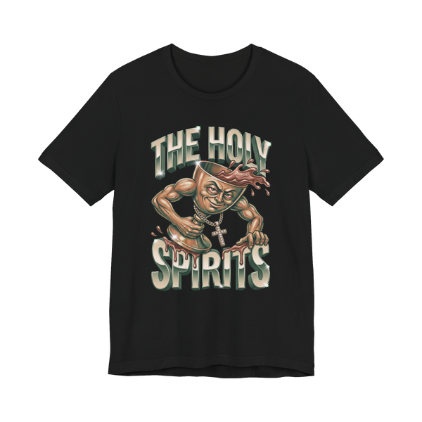100 Proof Holy Spirit Shirt — Funny Religious Drinking Tee — Black